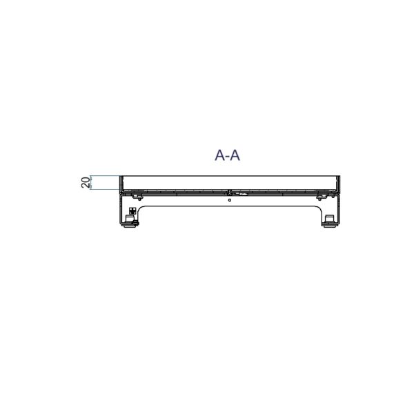 Produktbild UBD 324 205  -  Unterflur-Bodendose UBD 320 inkl. Blinddeckel mit Kante, geschlossen, und 20mm Vertiefung